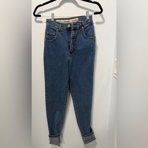 NWT Blue Light Italian Denim Jeans Size 30 Made in Italy Cuffed Hem Stretch